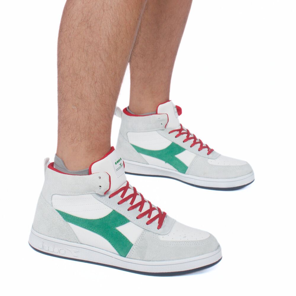 Tenis-Diadora-Hi-Playmaker-Branco-e-Verde-Unissex