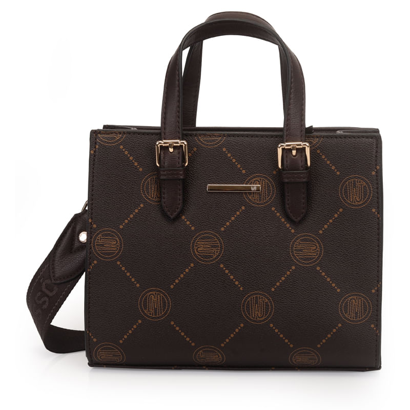 Bolsa Transversal WJ Feminina Preto – Sintético, 17x8x26 cm