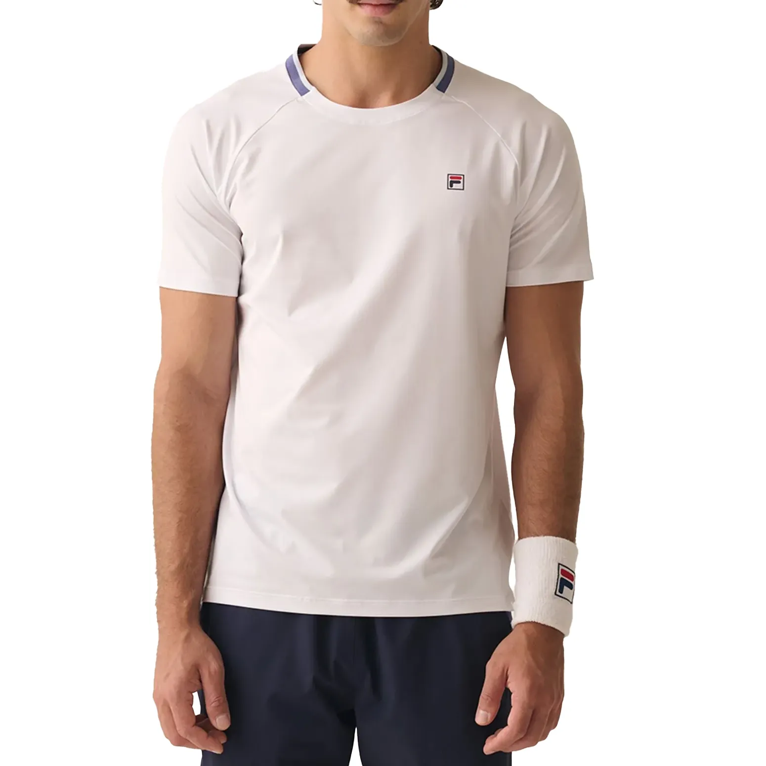 Camiseta Match AO Fila Branco Masculina Paqueta Esportes