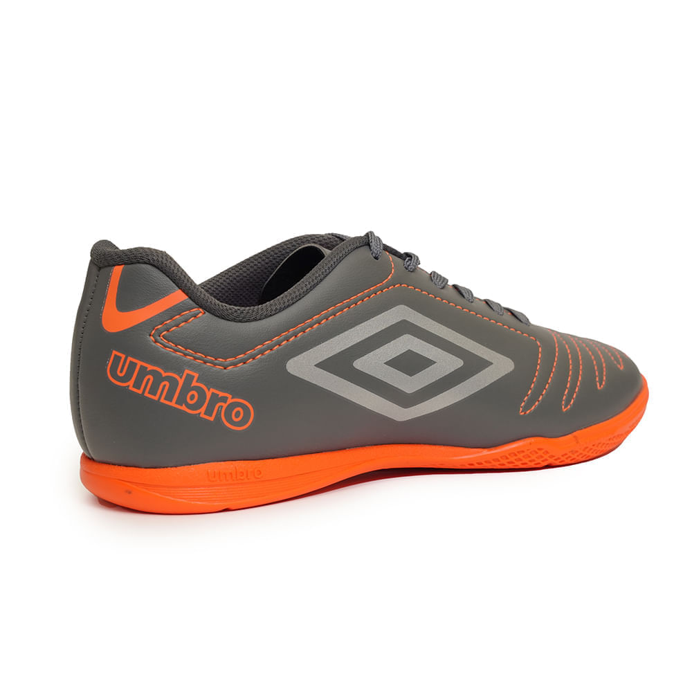 Chuteira-Masculina-Futsal-Umbro-Cinza-Laranja