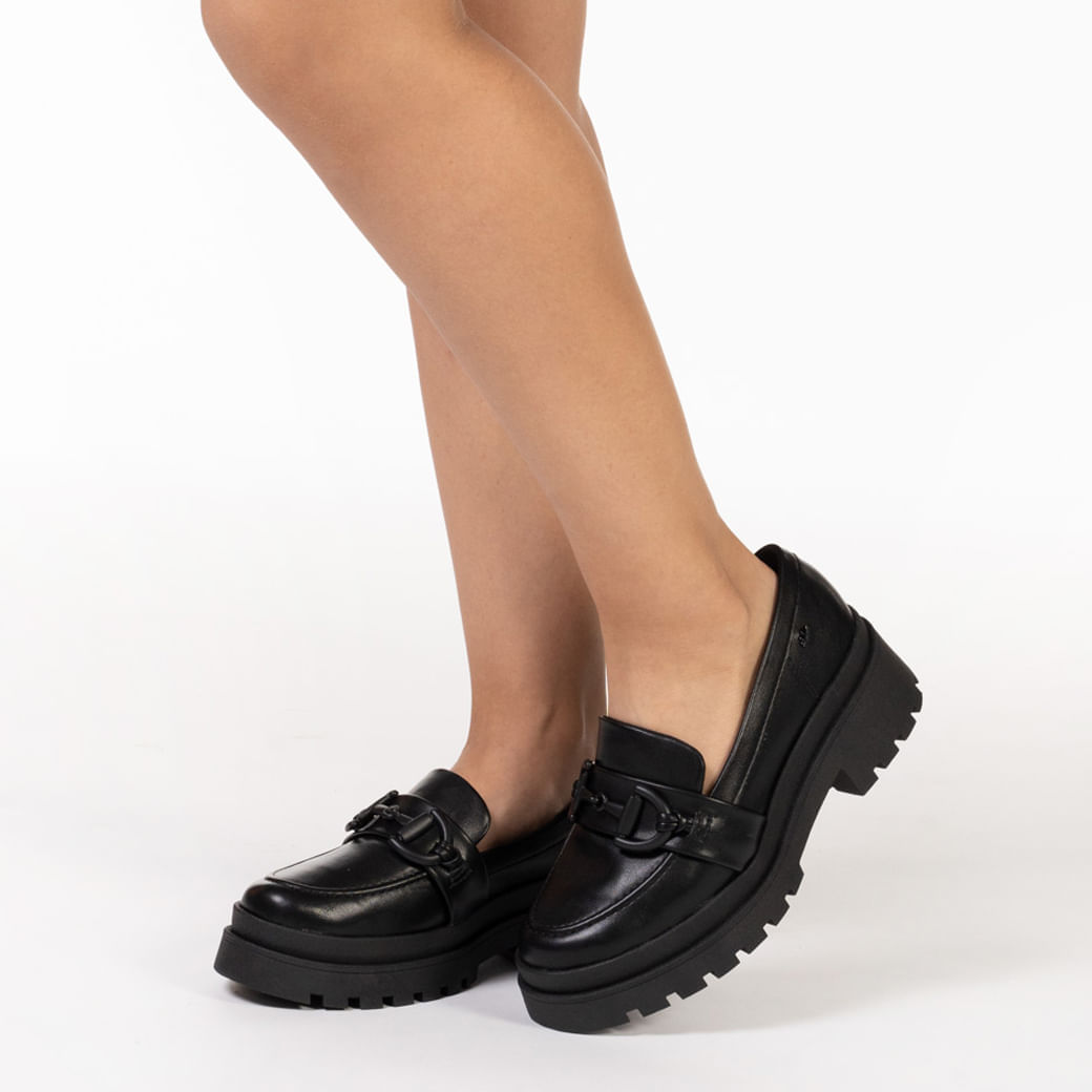 Sapato Tratorado Feminino Dakota Sapato Mocassim Preto Trotorado