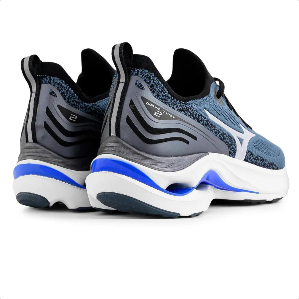 S☆M Tênis Esportivo Mizuno Wave Zest 2 Masculino Marinho | Oscar