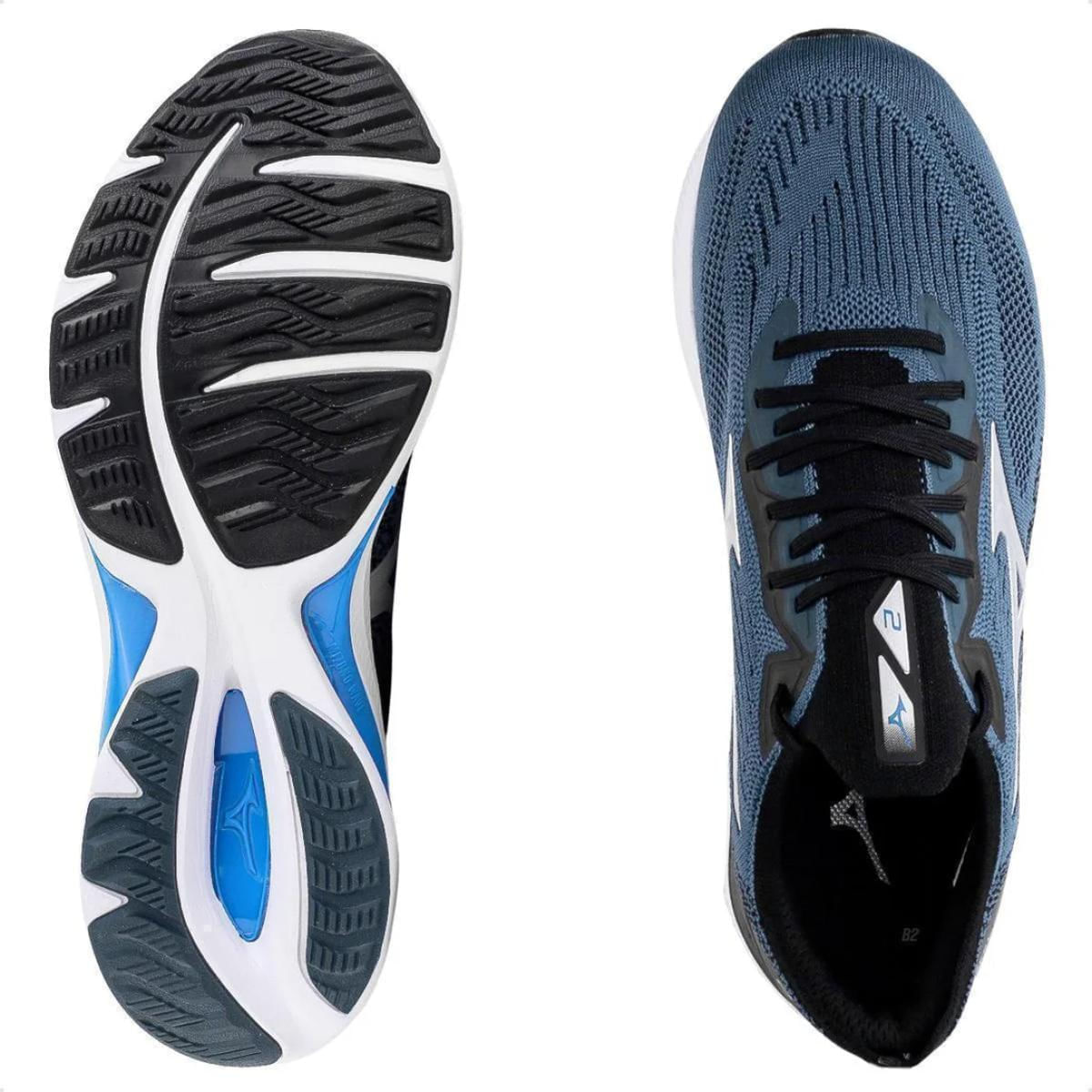 S☆M Tênis Esportivo Mizuno Wave Zest 2 Masculino Marinho | Oscar