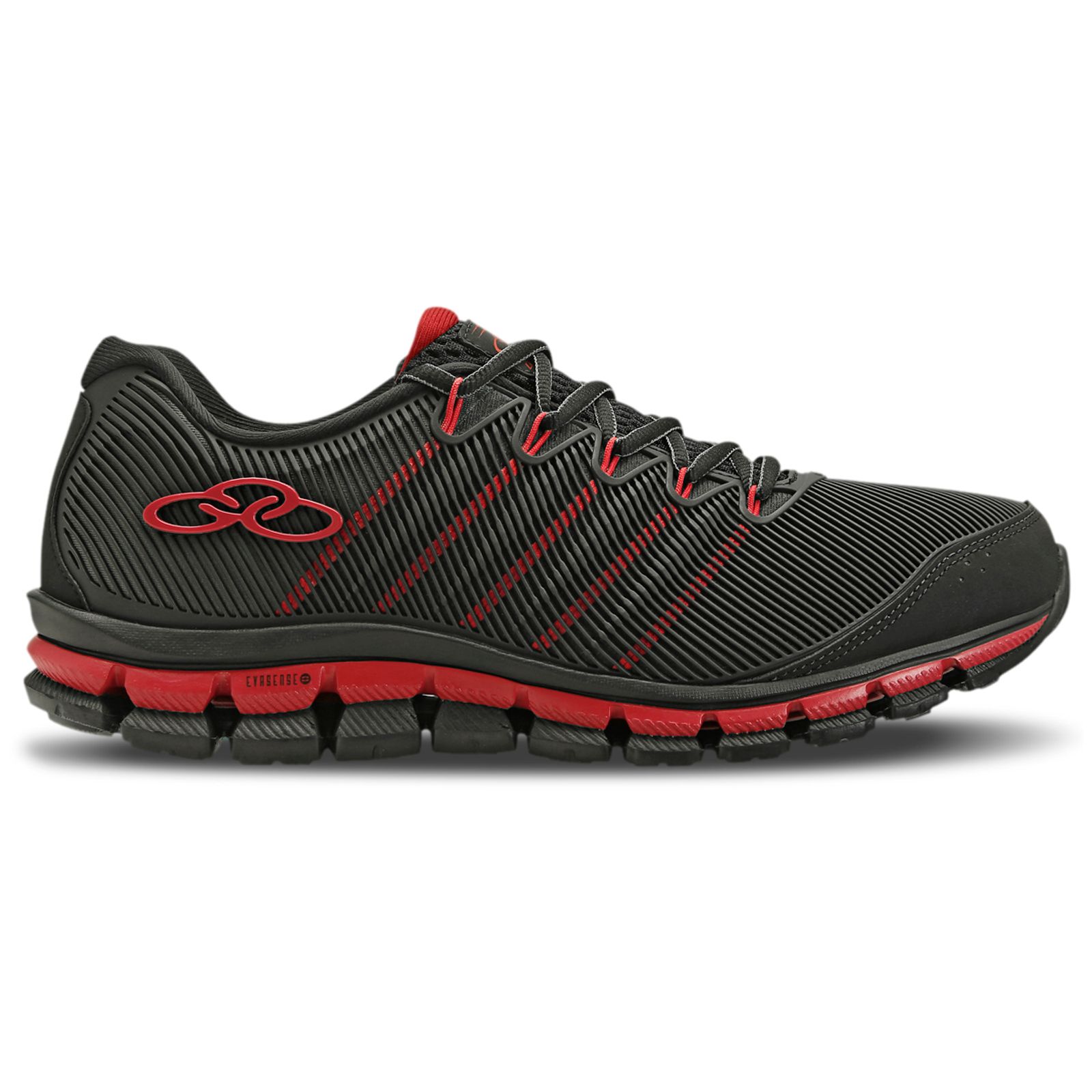 Tênis Esportivo Dynamic Olympikus Masculino Preto e Vermelho