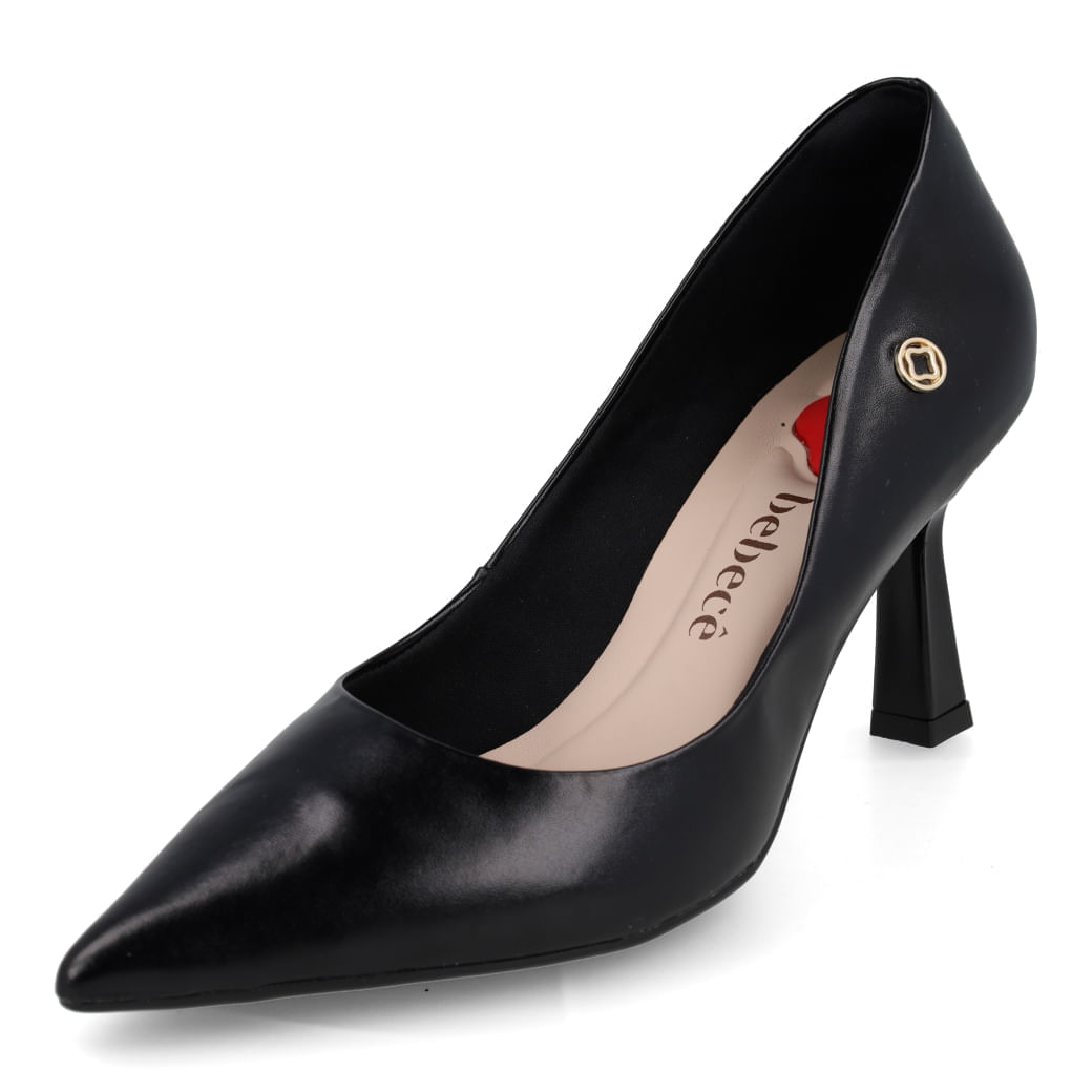 Scarpin Social Bebecê Egeu Salto Taça Feminino Preto Oscar