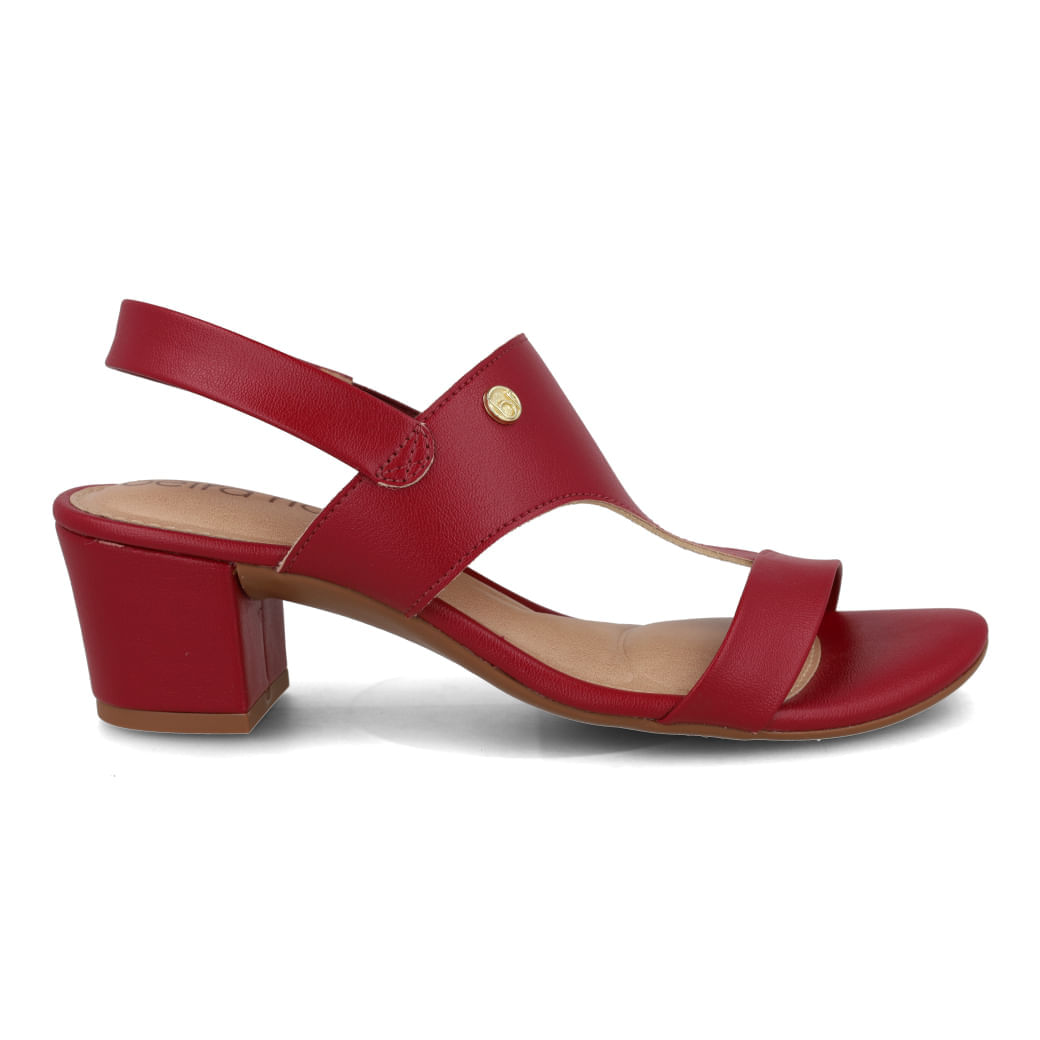 Sandália Beira Rio Slingback Feminina Vermelha Paquetá