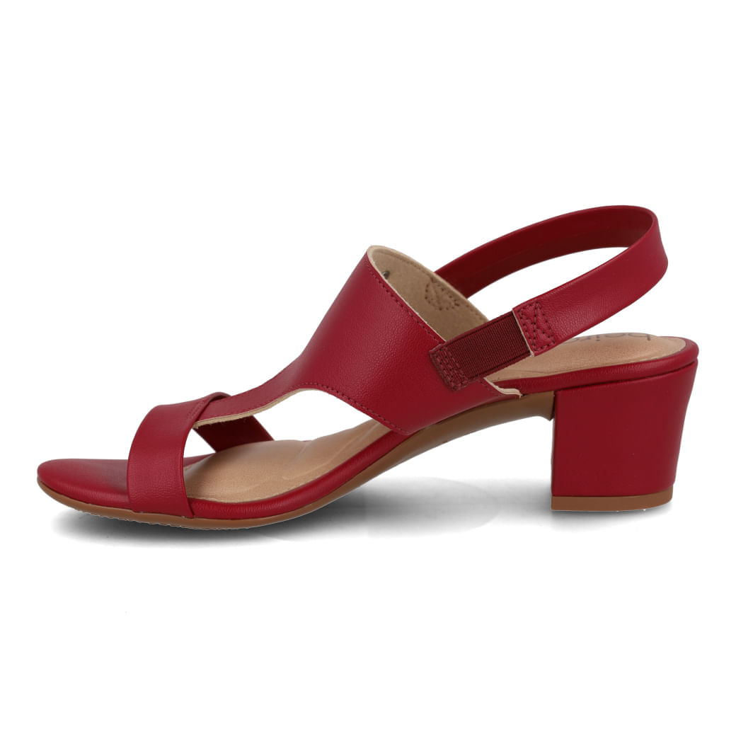 Sandália Beira Rio Slingback Feminina Vermelha Paquetá