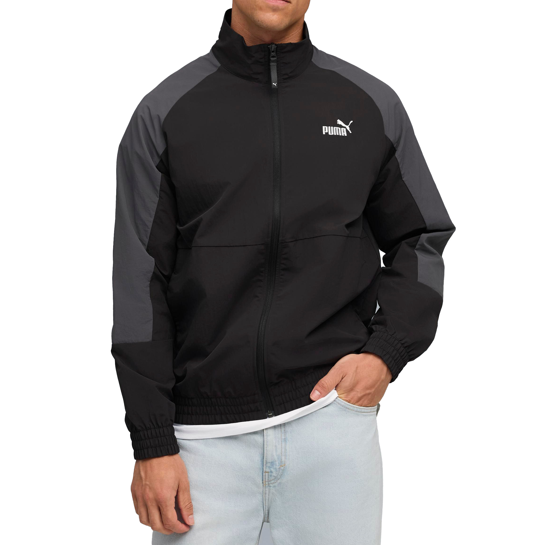 Jaqueta Masculina Casual M Block Woven Puma Preto Paquetá Esportes