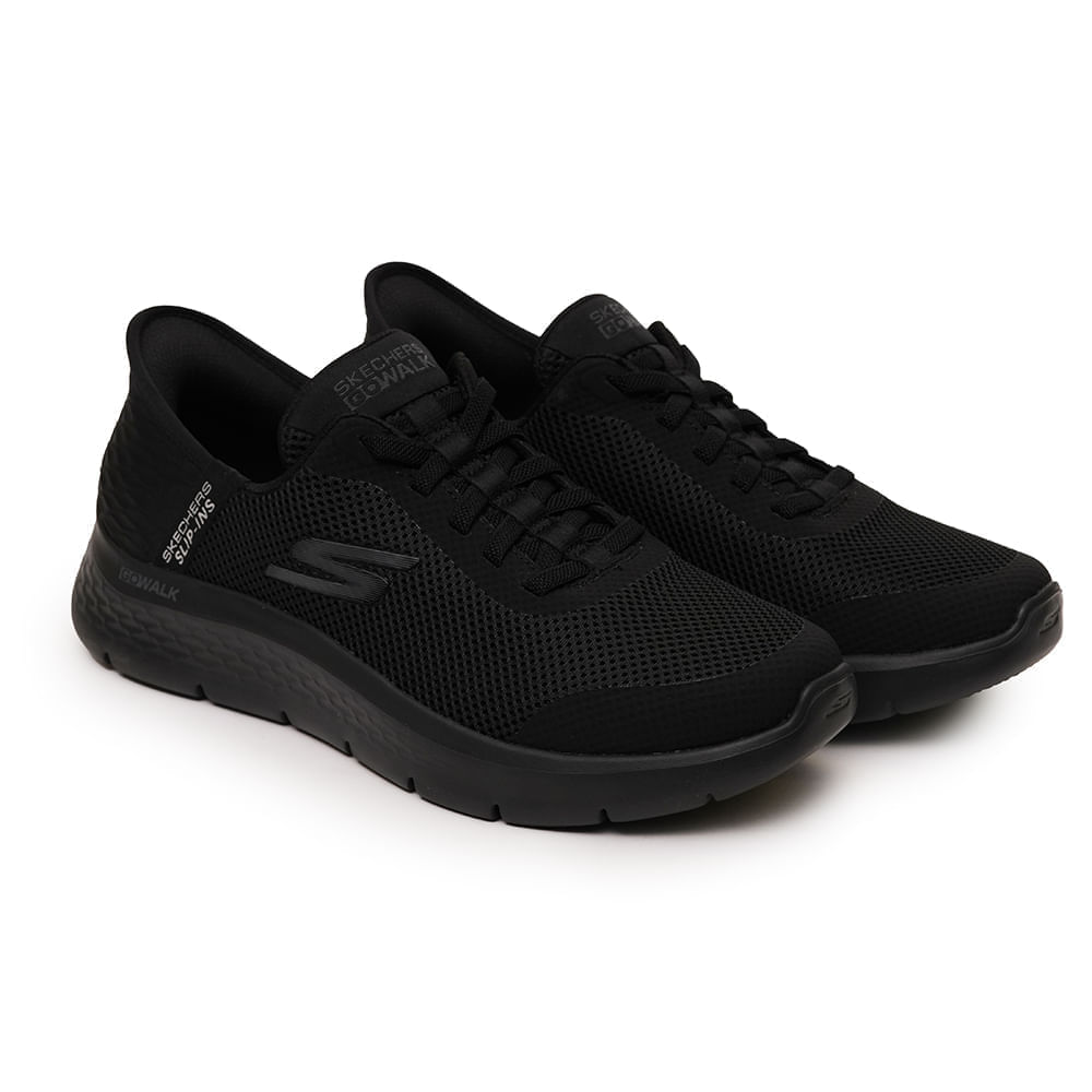 Tênis Skechers Go Walk Masculino Preto Confortável e Durável Paquetá