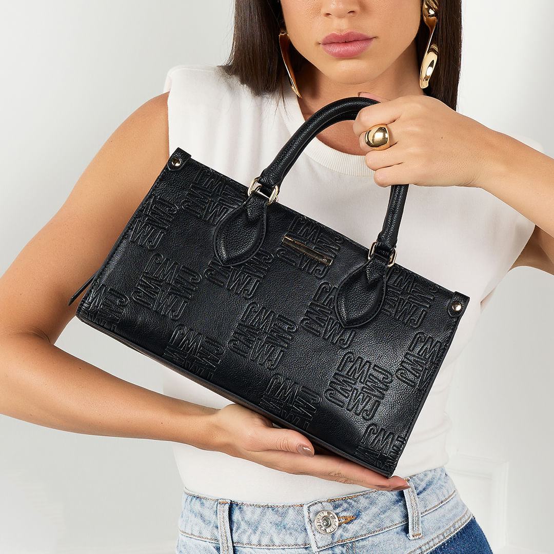 Bolsa Satchel WJ Feminina Preta