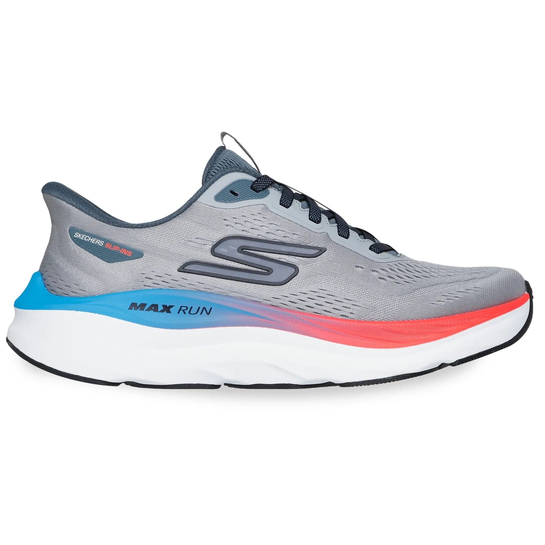 Tênis De Corrida Skechers Max Run Cinza Masculino