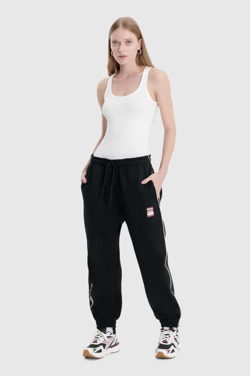 TEXTIL CALCA ESPORTE UNISSEX PRETO 0089989-040 TRACK BAW X DIADORA POLIESTER-1761142737843