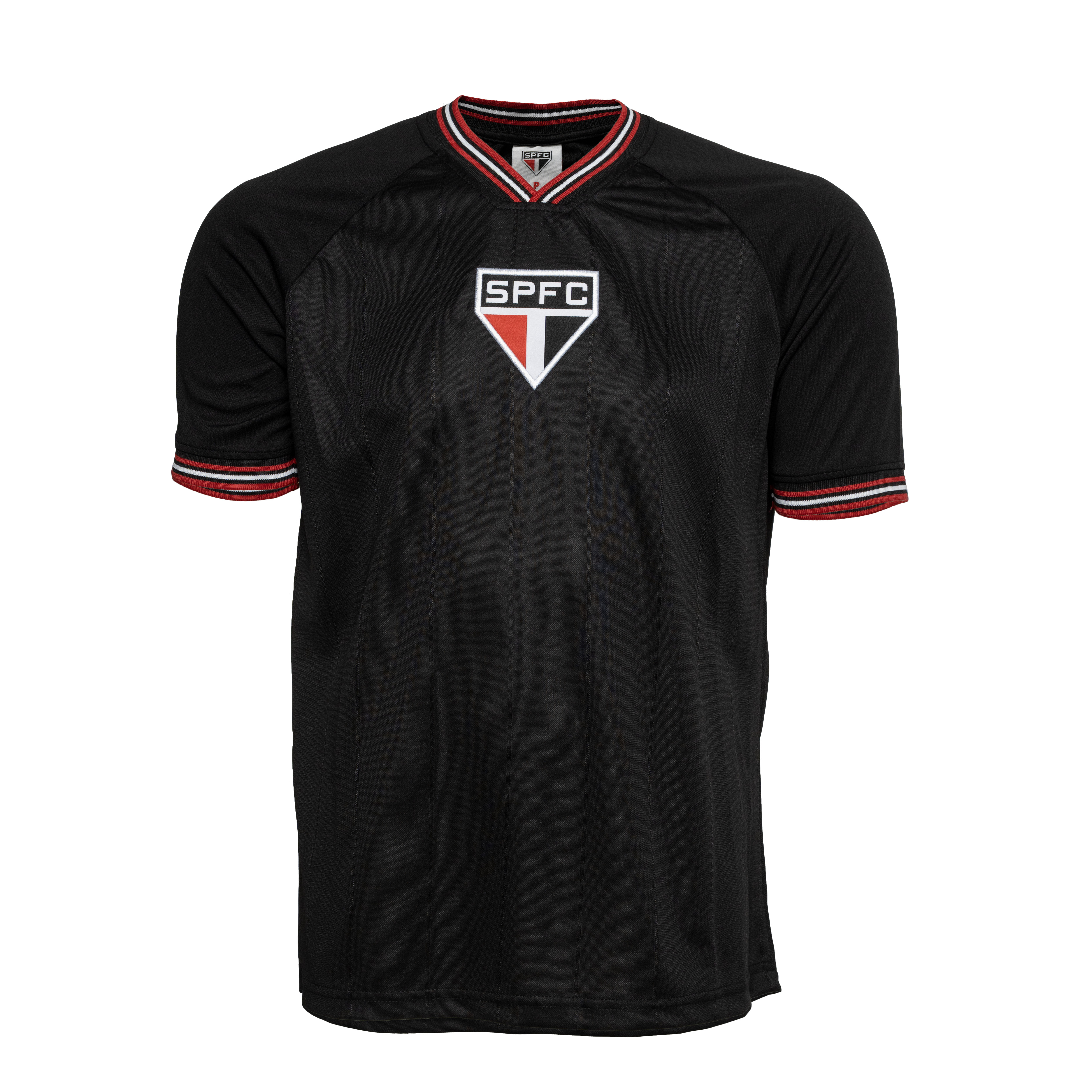 Camisa São Paulo FC Masculina Preto – 100% Poliéster, Gola C Oscar