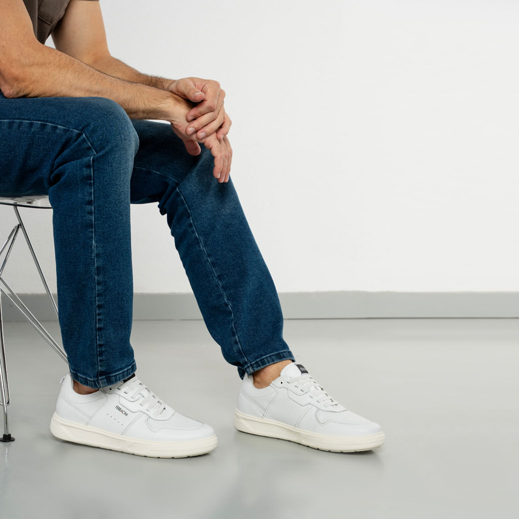 Tênis Casual Ferracini Sense Masculino Branco Oscar