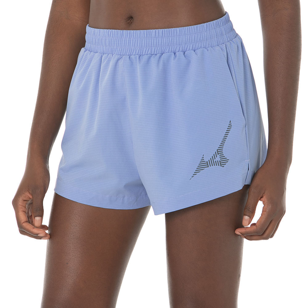◆jtwm◆ Shorts de Corrida Mizuno New Runner Feminino Azul | Paquetá
