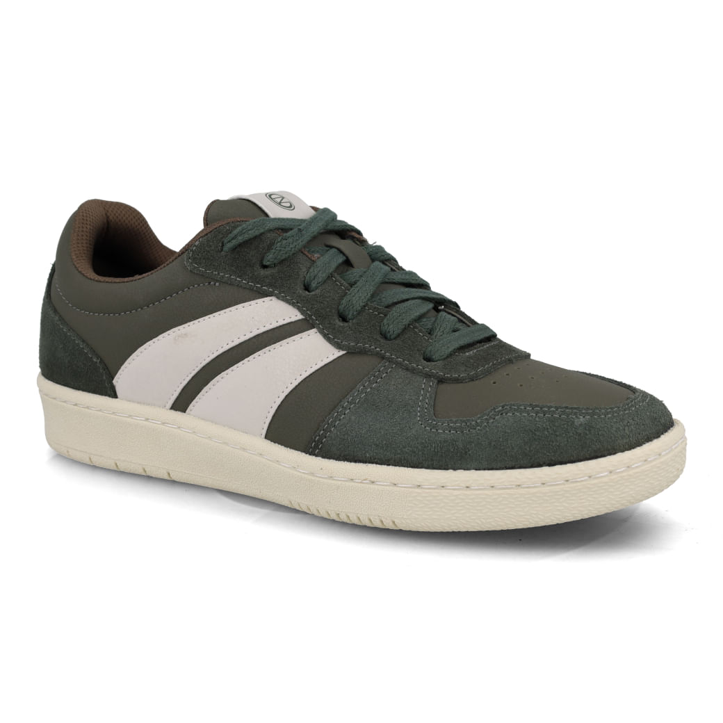 Tênis casual masculino verde musgo para uso diário e passeios