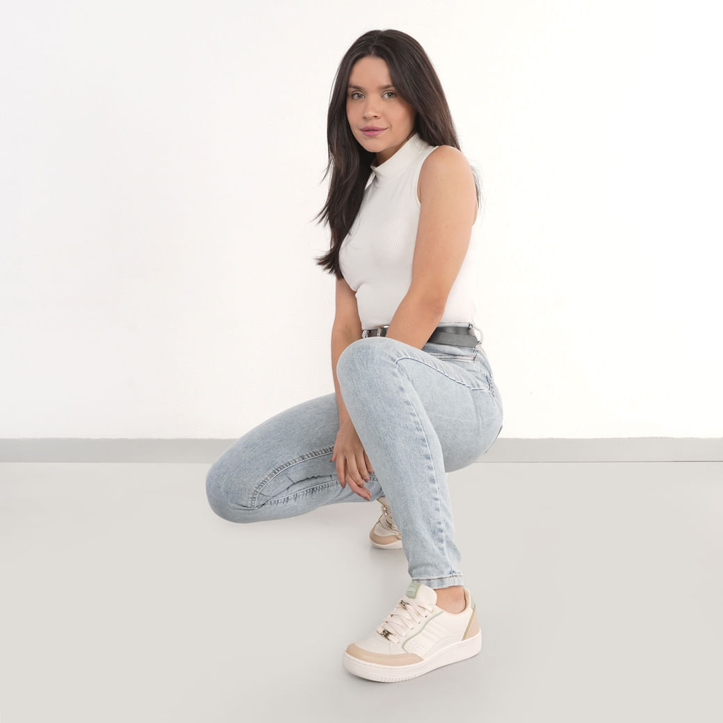 Tênis Casual Done Head Mint Flatform Feminino Off White | Oscar