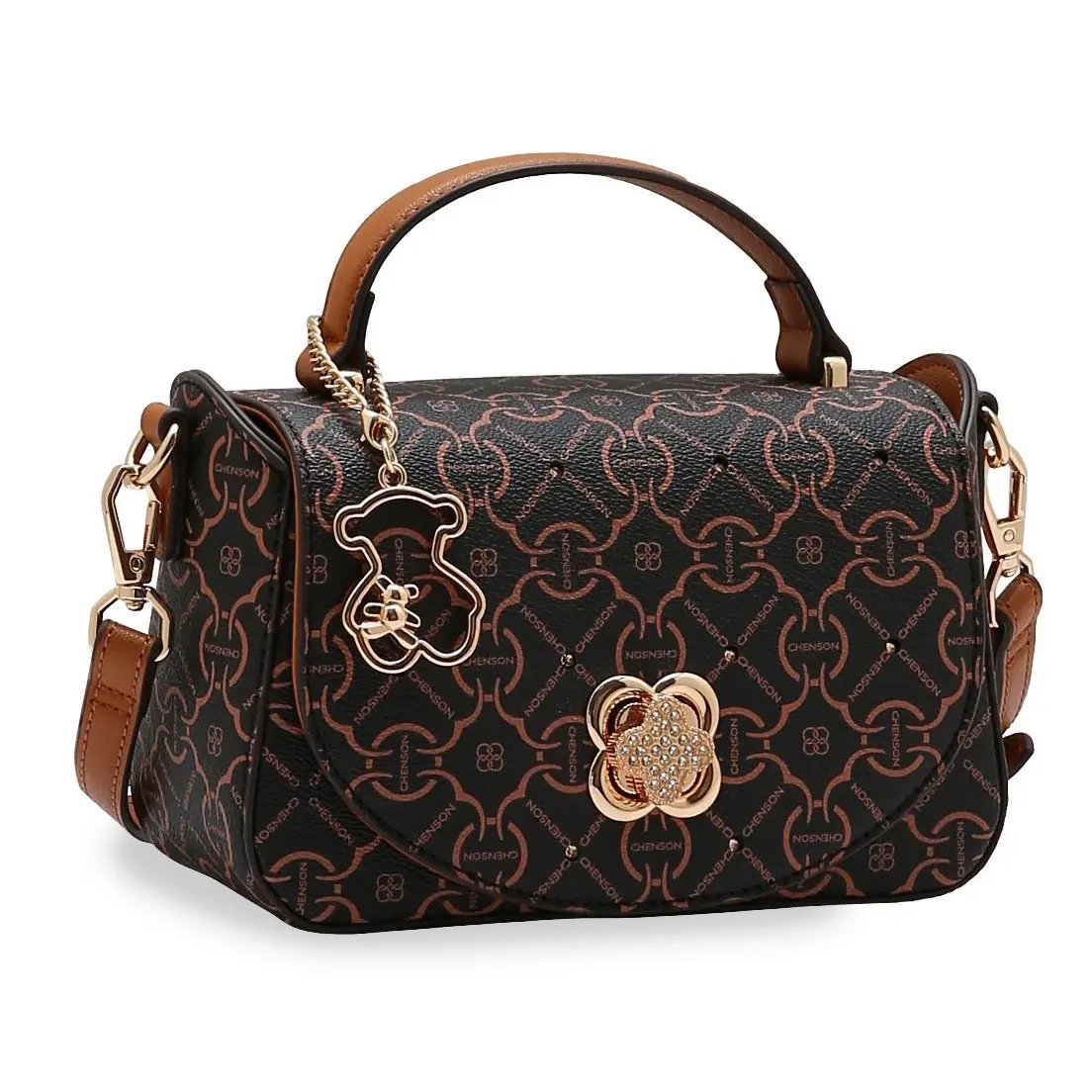 Bolsa Classic Cristal Chenson Feminina Marrom